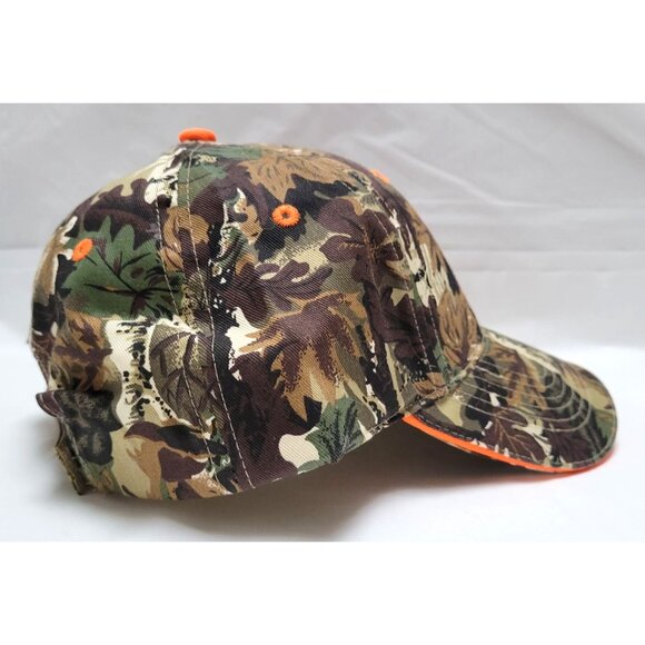 Toyota Trucks Camo Baseball Cap Trucker Hat Orange Accents Adjustable Back OSFM - Picture 4 of 7